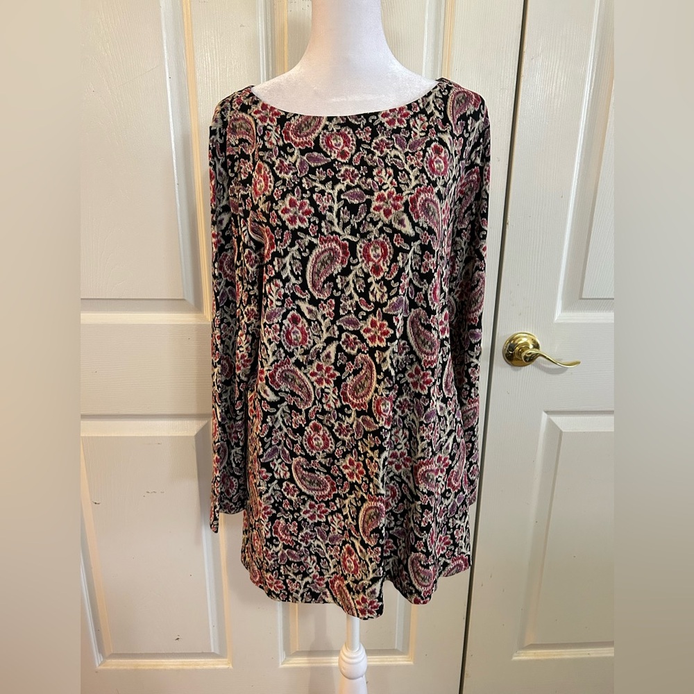 J. Jill Wearever Collection long sleeve tunic, Large Petite